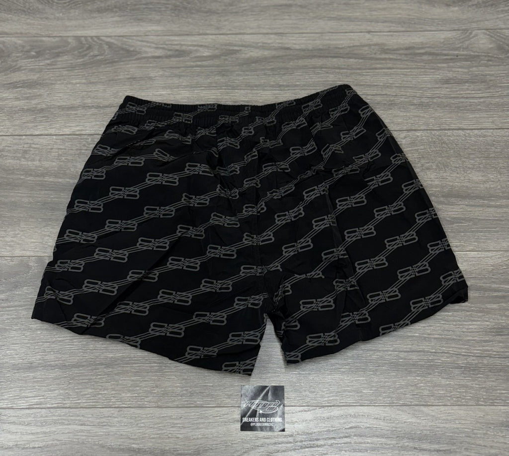 Size XS - Balenciaga BB Monogram Swim Shorts ' Black ' | NEW!
