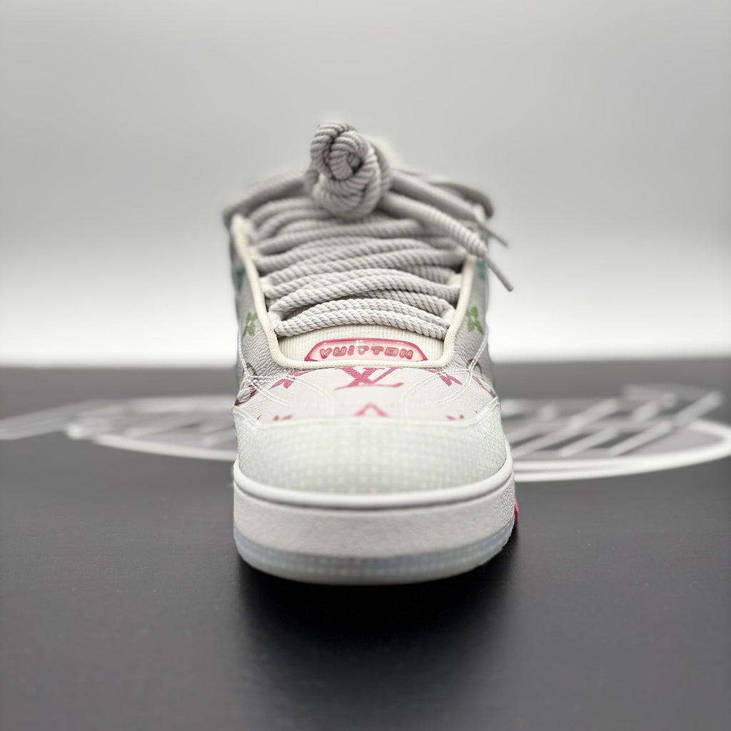 Size 11 LV (12-12.5 US) Louis Vuitton Skate ' Grey Monogram Multicolor' | GREAT!