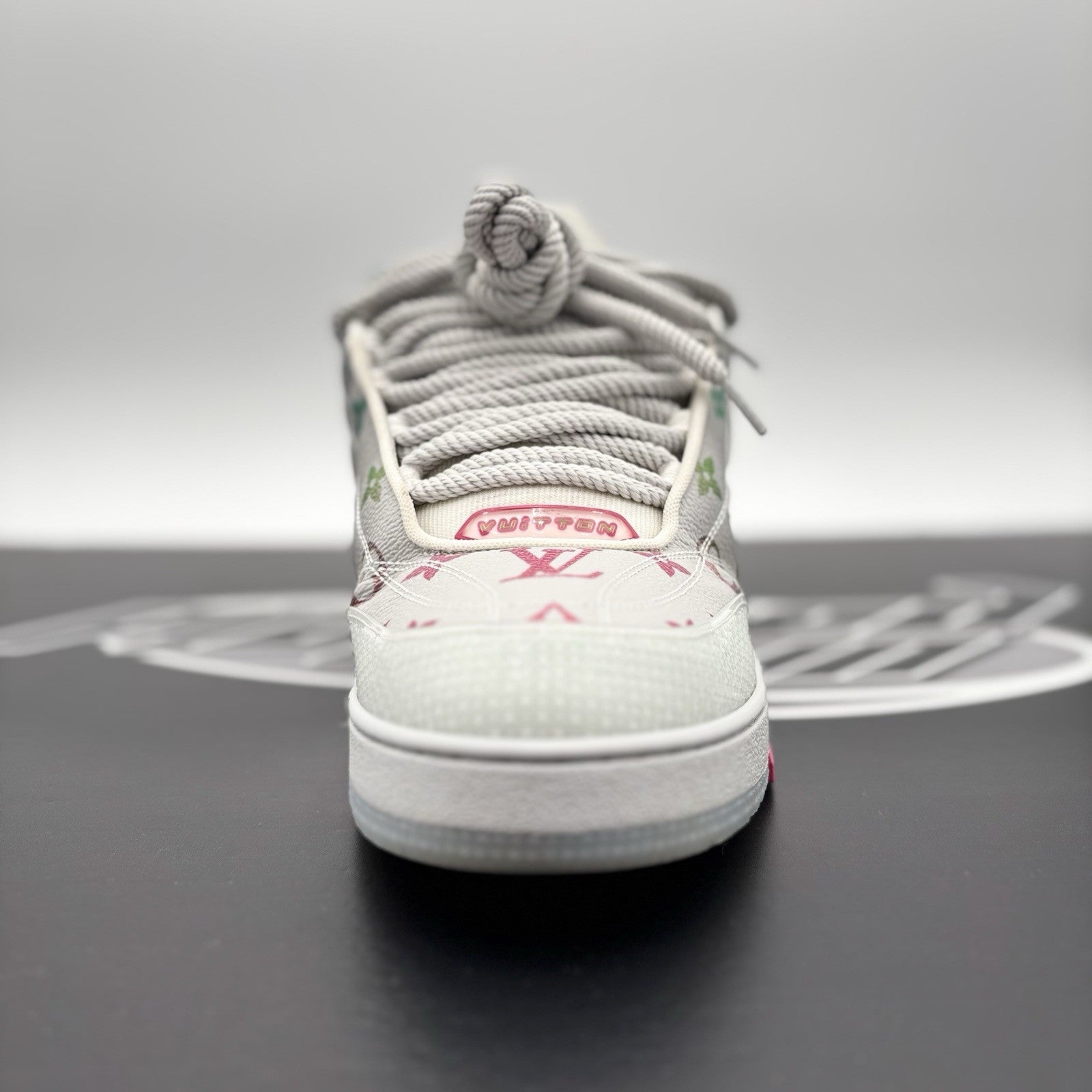 Size 11 LV (12-12.5 US) Louis Vuitton Skate ' Grey Monogram Multicolor' | GREAT!