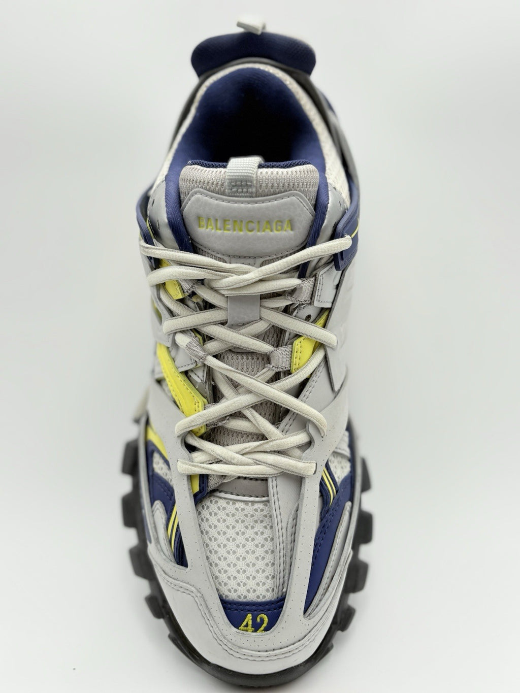 Size 42 (9 US) - Balenciaga Track ' Grey Navy Yellow ' | SUPER CLEAN!