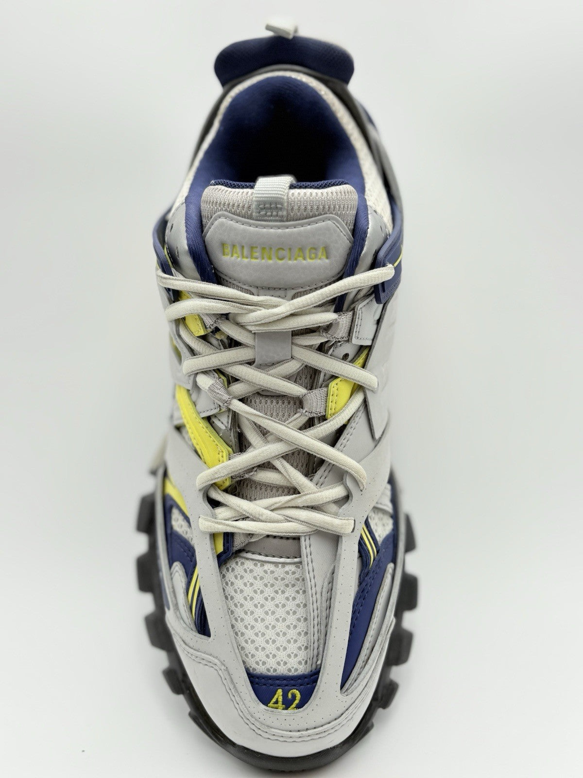 Size 42 (9 US) - Balenciaga Track ' Grey Navy Yellow ' | SUPER CLEAN!