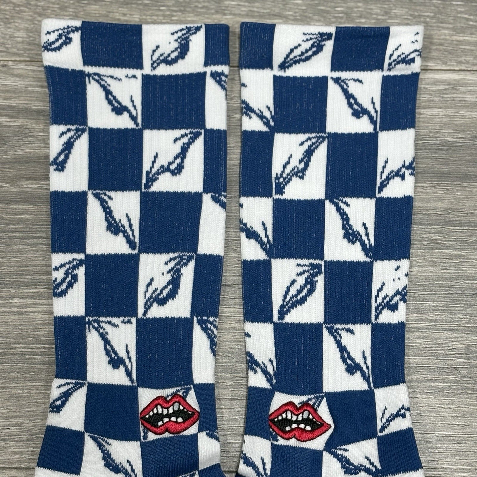 Size Large (9-13 US) - Chrome Hearts Matty Boy 99 Eye Socks ' Blue ' | NEW!