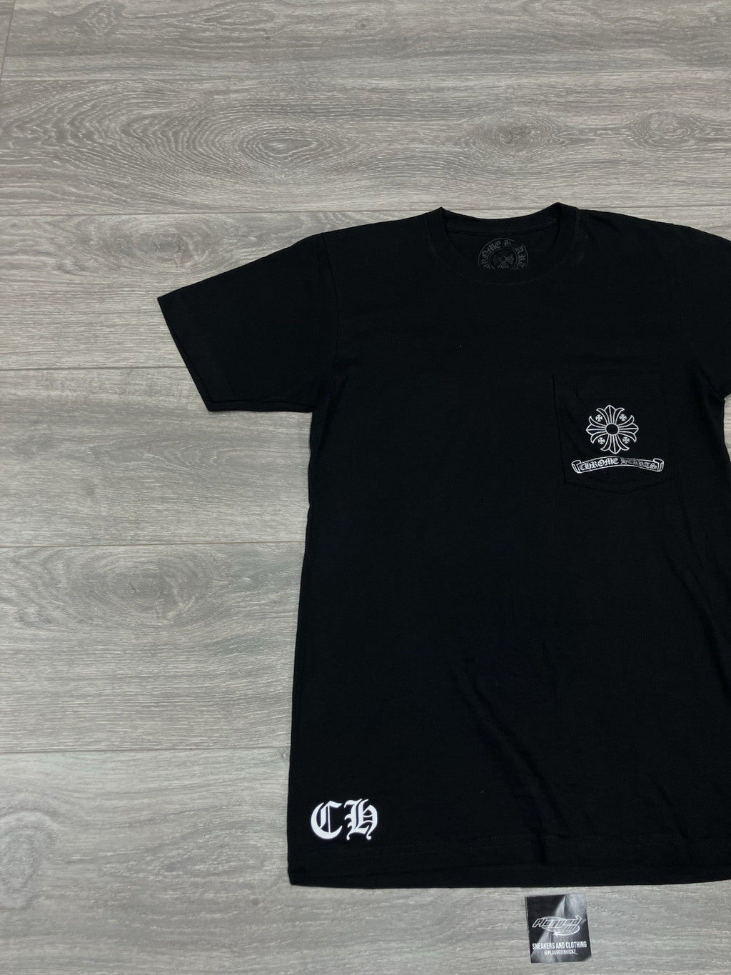 Size Small - Chrome Hearts Square Cross Pocket T-Shirt ' Black '| GOOD CONDITION