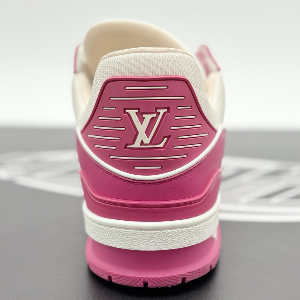 Size 10 LV (11-11.5 US) - Louis Vuitton Trainer ' White Pink ' | EXCELLENT COND!