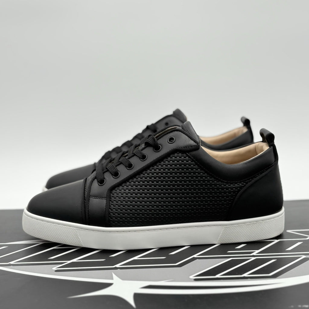 Size 45 (12 US) Christian Louboutin Low Leather Sneaker ' Black ' | SUPER CLEAN!