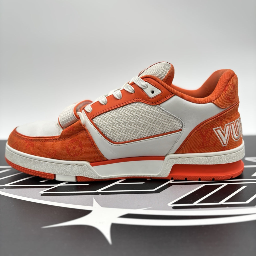 Size 9 LV (10-10.5 US) Louis Vuitton Trainer Strap ' Orange ' | GREAT CONDITION!
