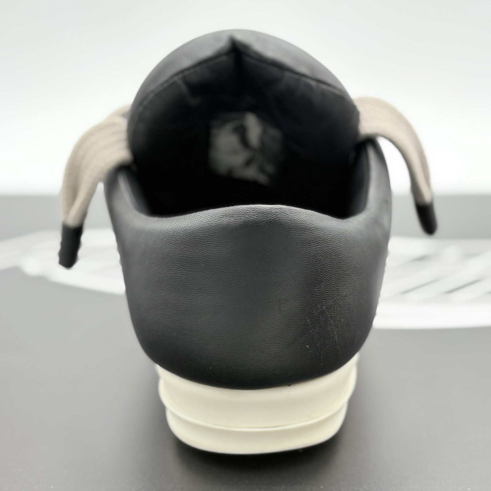 Size 44 (11 US) - Rick Owens Jumbo Lace Puffer Low ' Black Milk ' | GREAT COND!