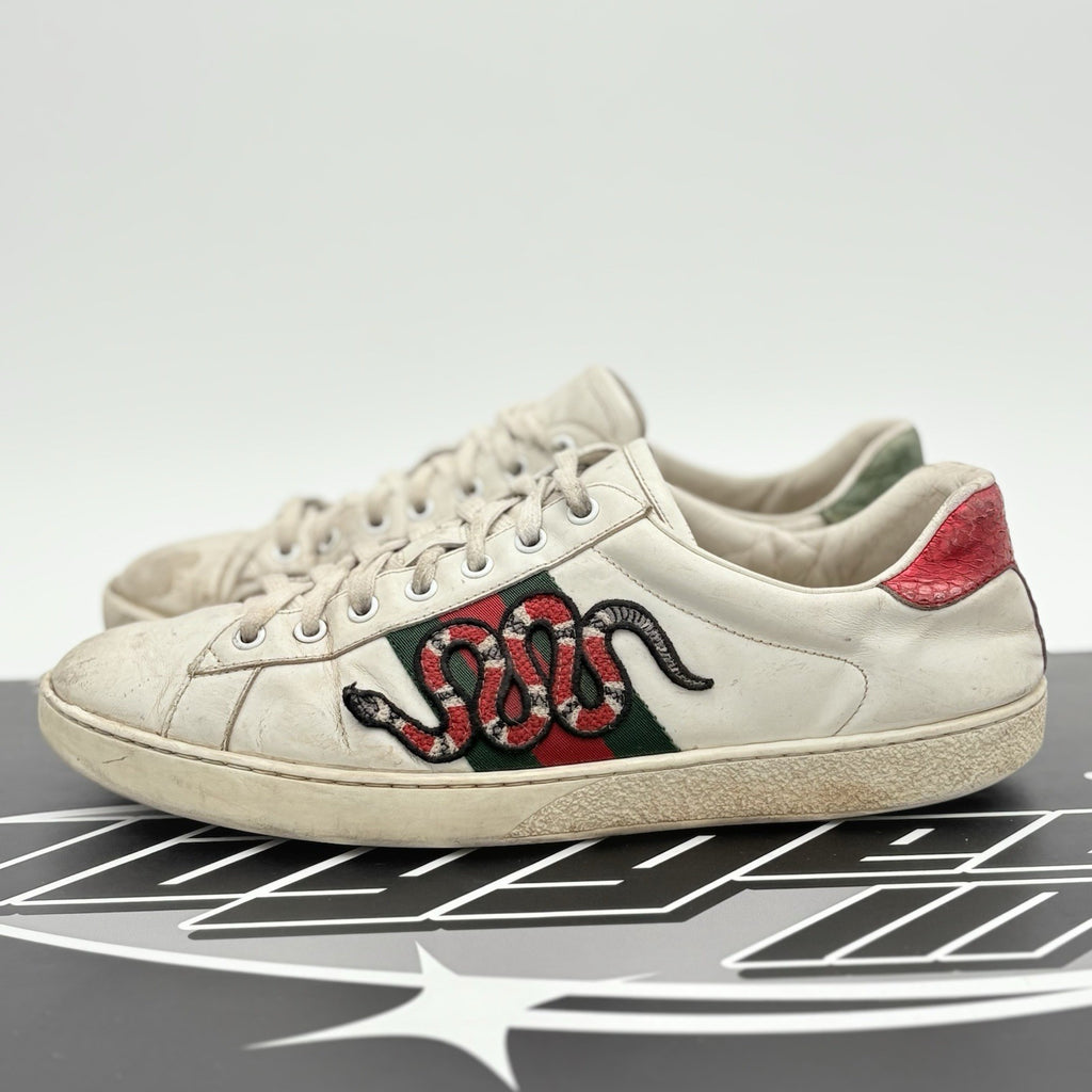 Size 10 G (10.5 US) - Gucci Ace ' Embroidered Snake '