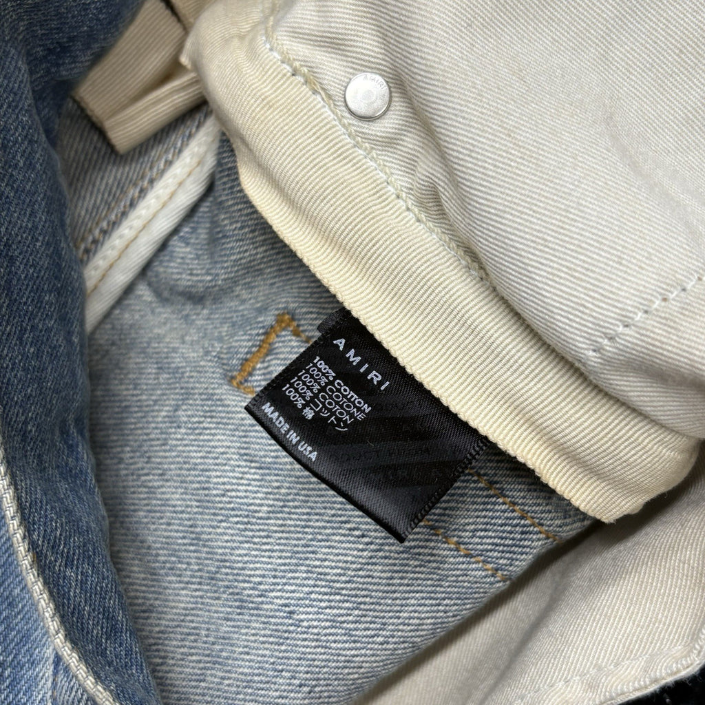 Size 34 - Amiri Shotgunned Distressed Baggy Jeans ' Indigo ' | SUPER CLEAN!