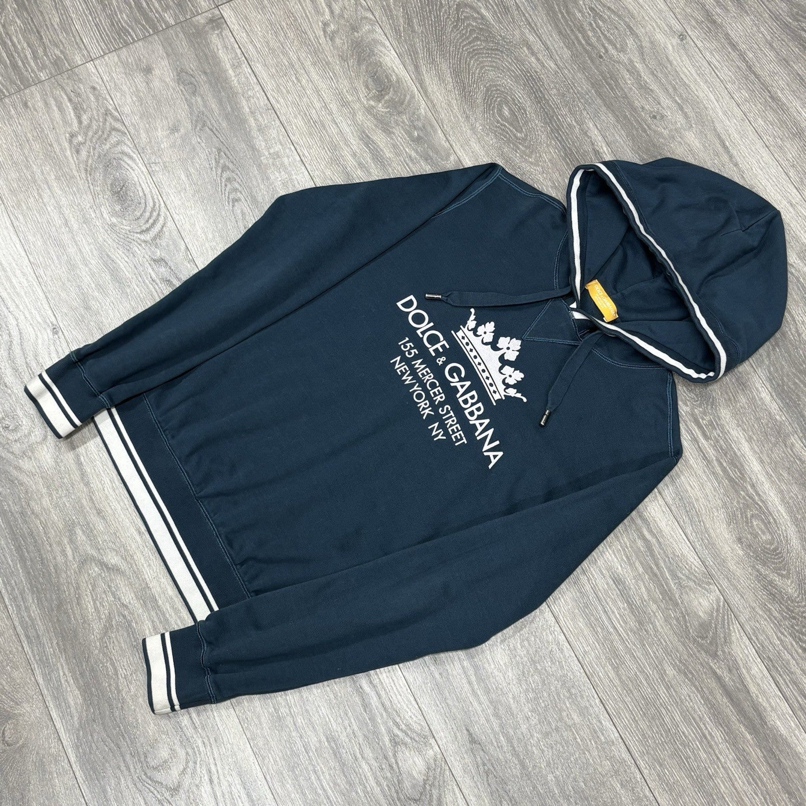 Size S - Dolce & Gabbana Crown Hoodie NY ' Blue ' | SUPER CLEAN!
