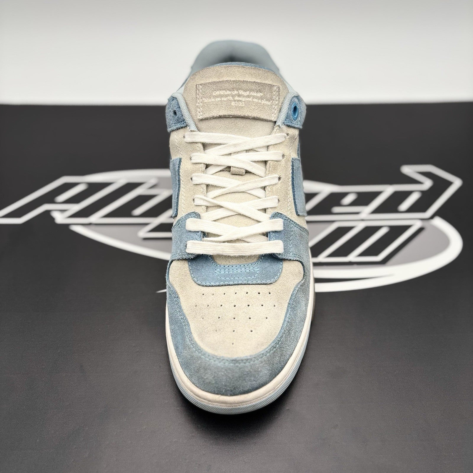 Size 45 EU (12 US) - Off-White Out of Office Suede ' Light Blue, White ‘