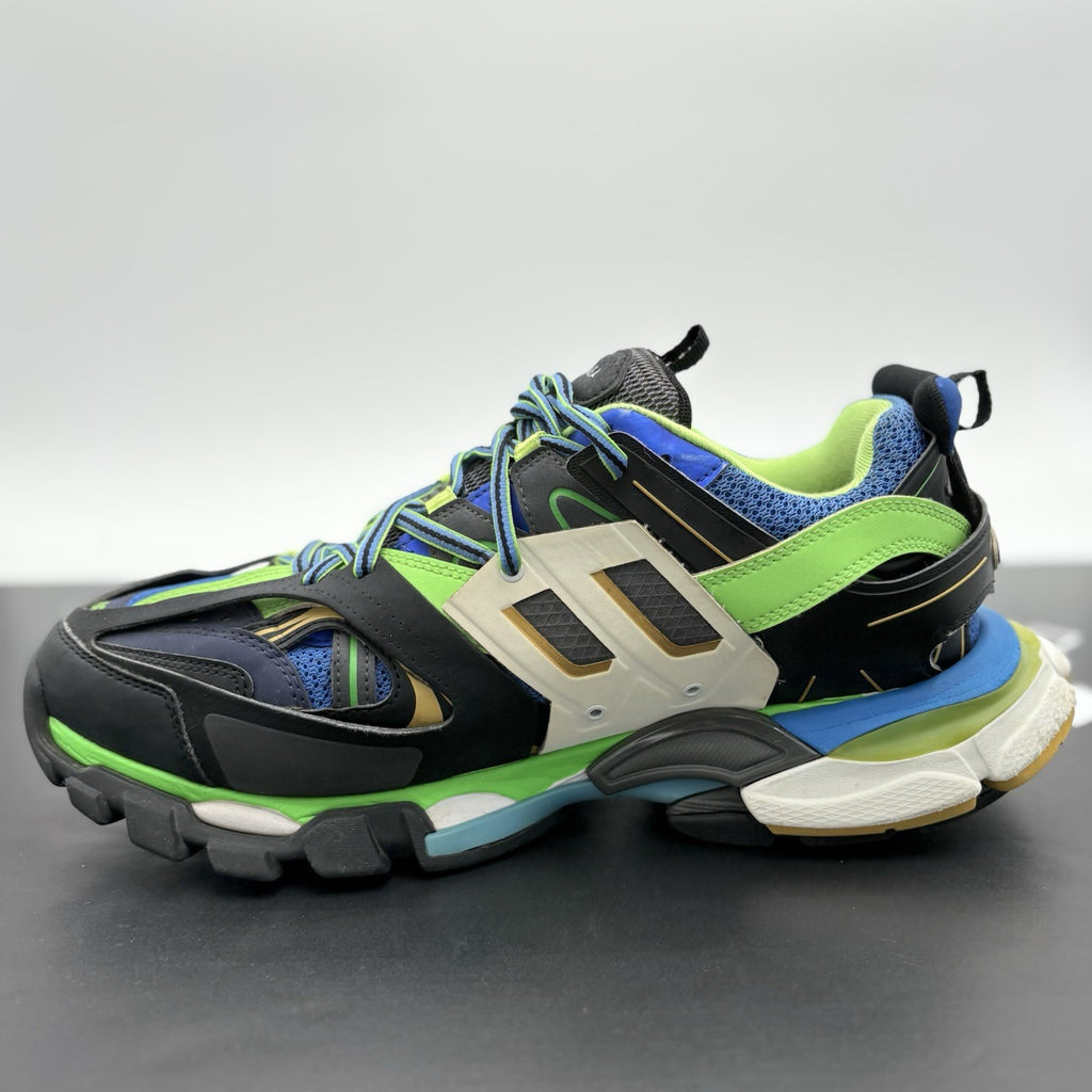Size 45 (12 US) - Balenciaga Track ' Black Green Blue Gold ' | GREAT CONDITION!
