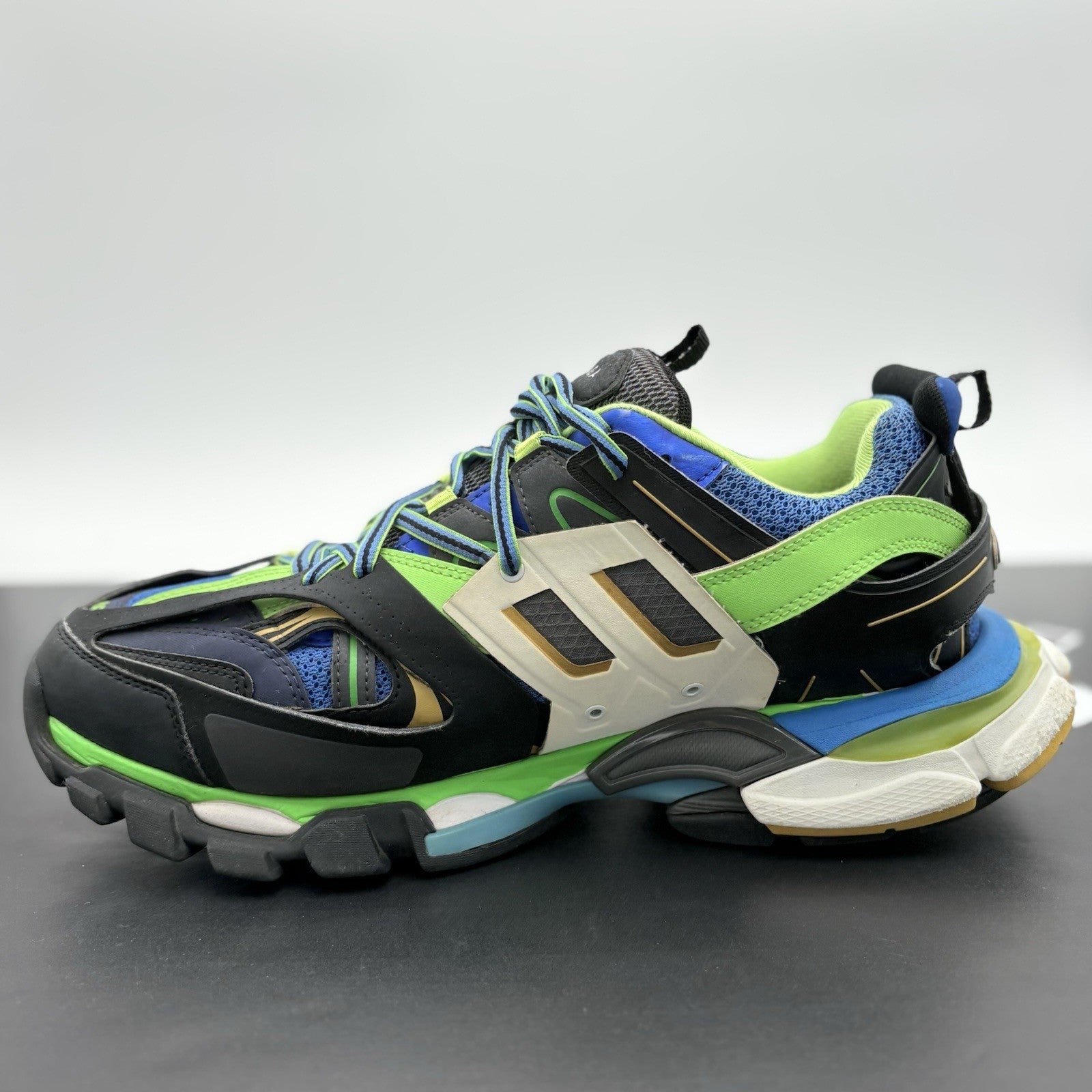 Size 45 (12 US) - Balenciaga Track ' Black Green Blue Gold ' | GREAT CONDITION!