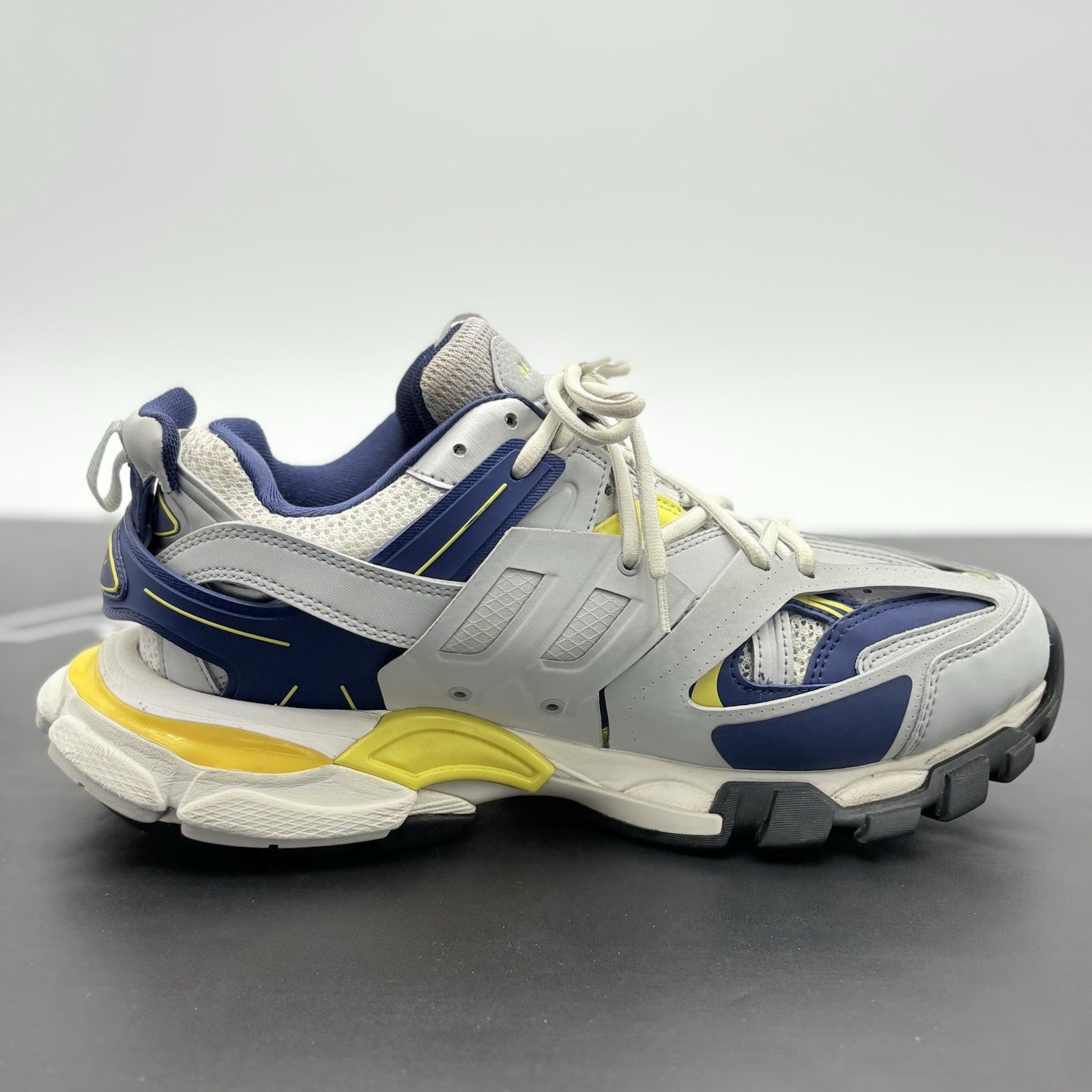 Size 42 (9 US) - Balenciaga Track ' Grey Navy Yellow ' | SUPER CLEAN!