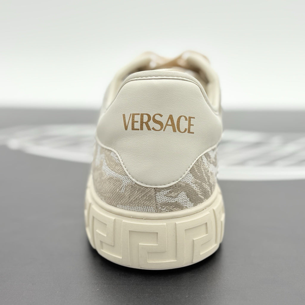 Size 44 (11 US) - Versace Barocco Greca Sneaker ' Beige Print ' | WORN ONCE!