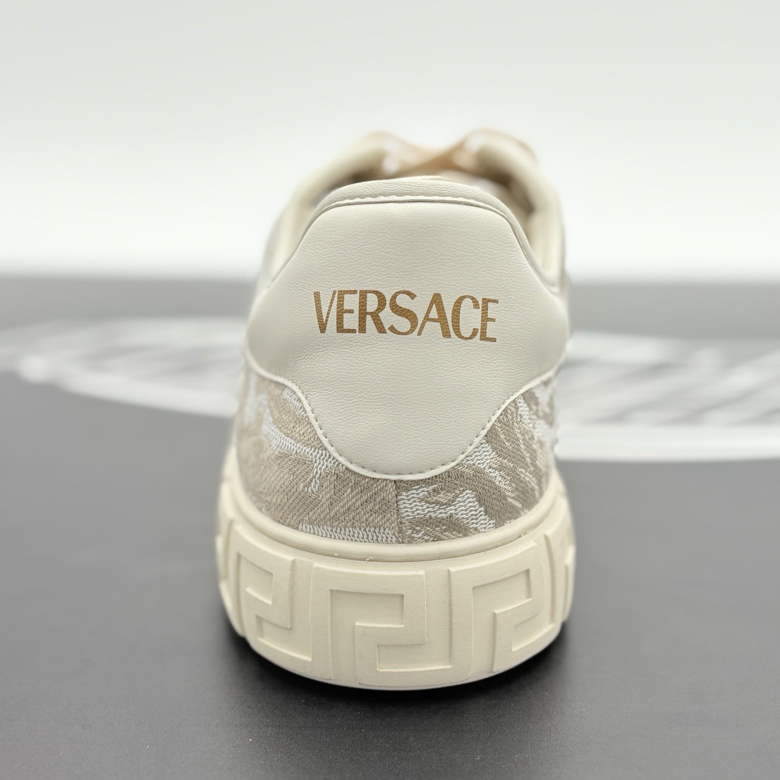 Size 44 (11 US) - Versace Barocco Greca Sneaker ' Beige Print ' | WORN ONCE!