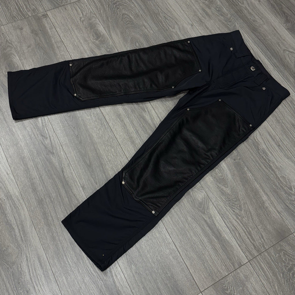 Size 30 - Chrome Hearts Leather Knee Carpenter Pants ' Black ' | WORN 1-3X