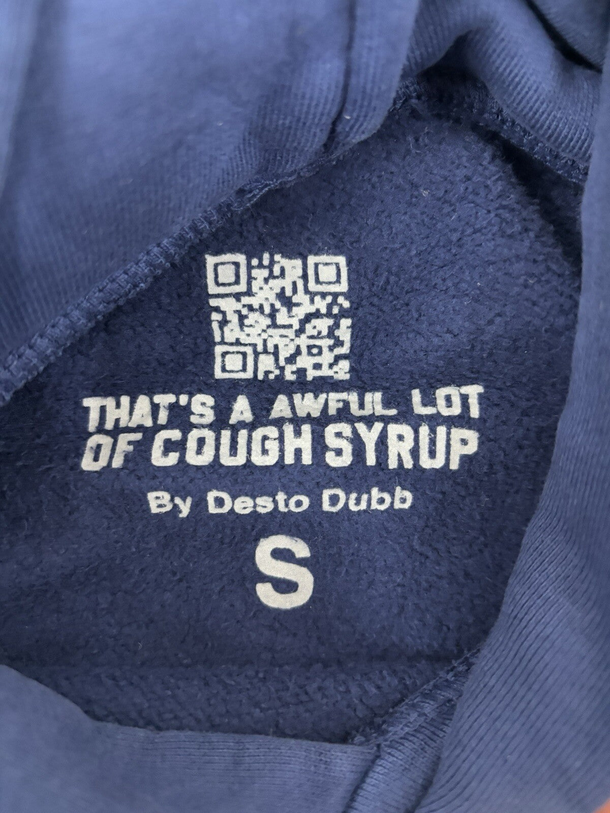 Size S - Thats A Awful Lot Of Cough Syrup Hoodie Yankees Edition ' Navy ' | NEW!