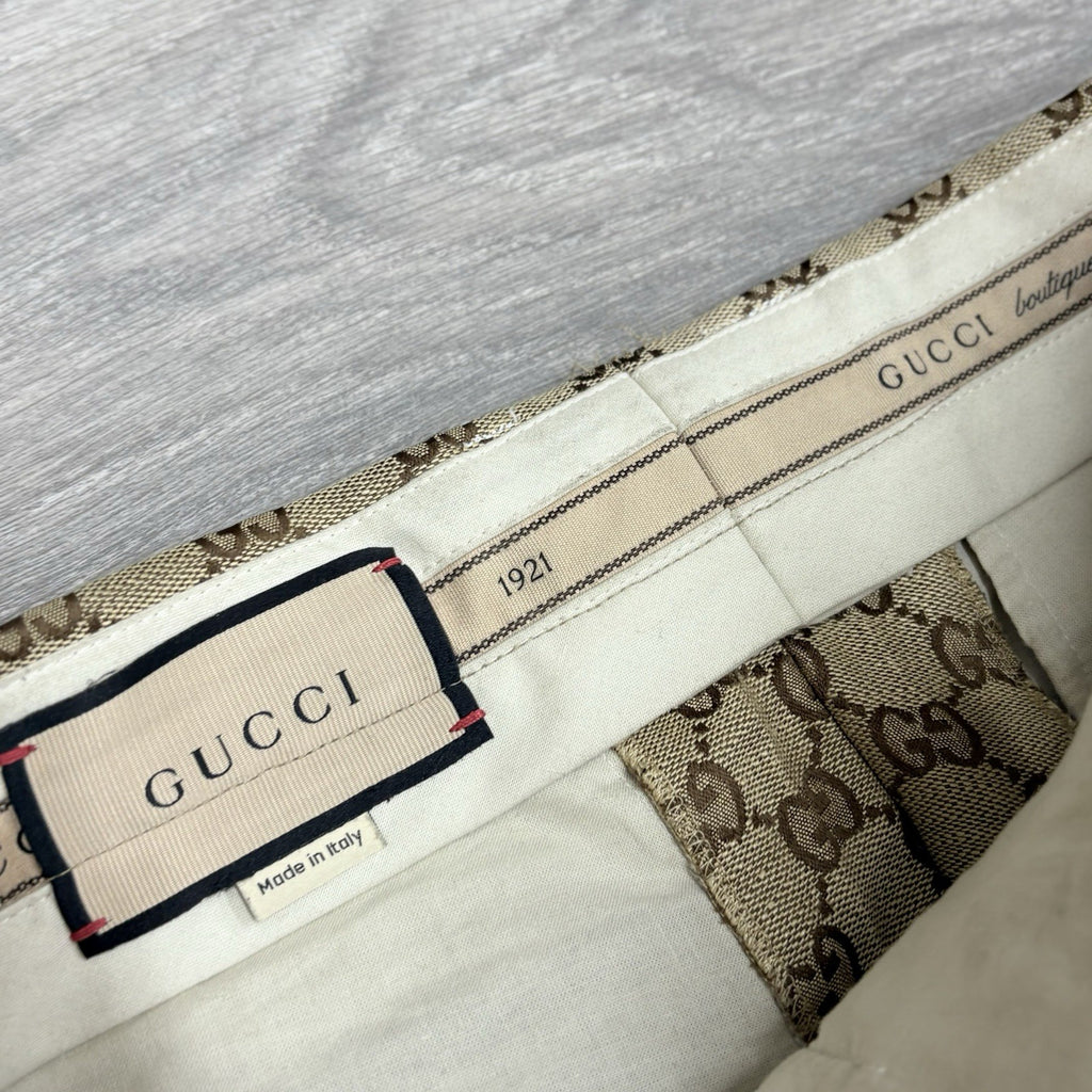 Size 50 - Gucci Jacquard Monogram Canvas Pants | SUPER CLEAN!