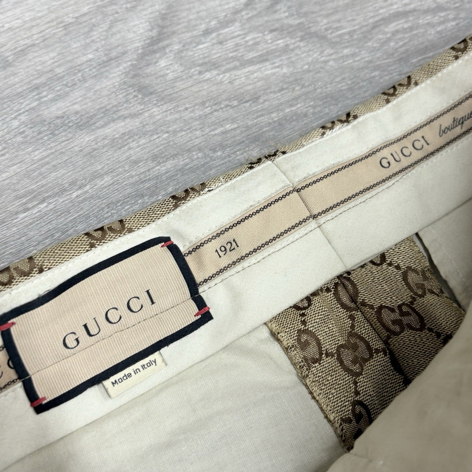 Size 50 - Gucci Jacquard Monogram Canvas Pants | SUPER CLEAN!
