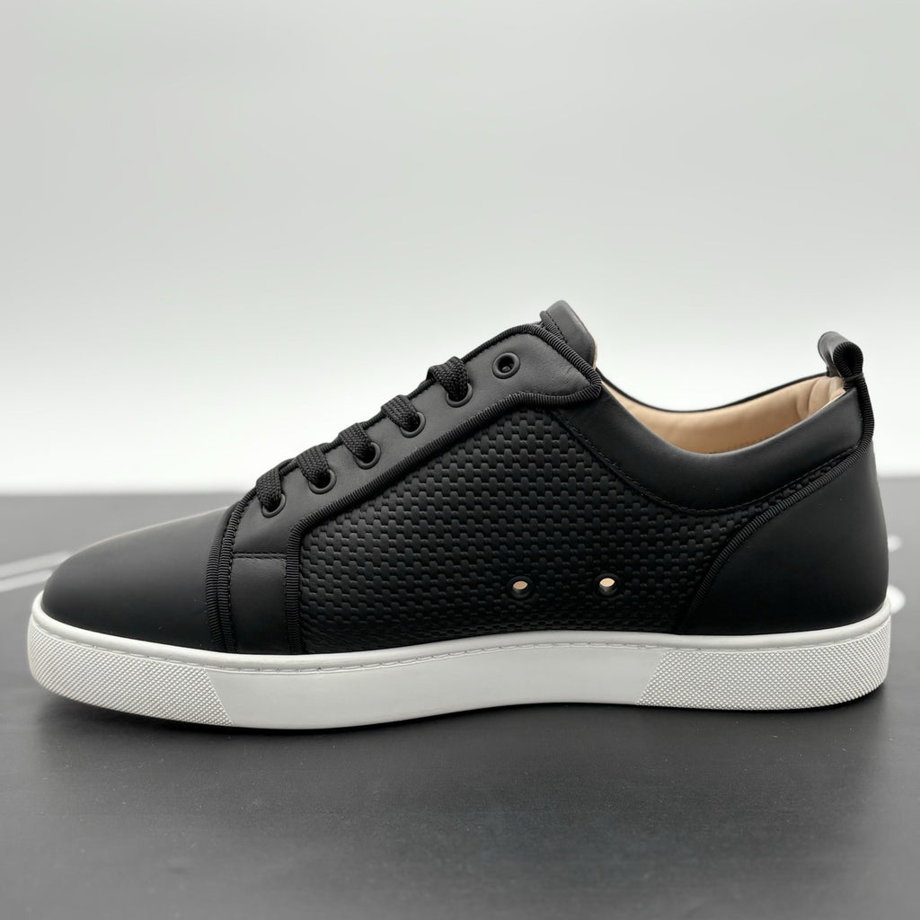 Size 45 (12 US) Christian Louboutin Low Leather Sneaker ' Black ' | SUPER CLEAN!