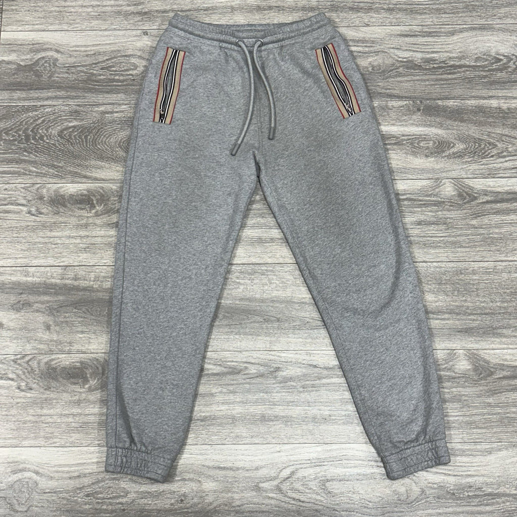 Size Medium - Burberry Melange Sweat Pants ' Pale Grey '