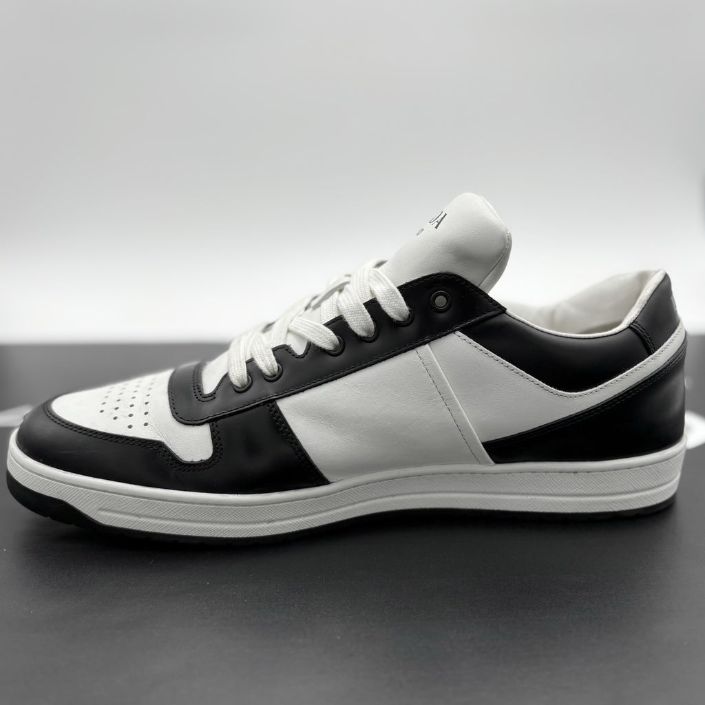 Size 11 UK (12 US) - Prada Downtown Low Leather ' Black White ' | SUPER CLEAN!