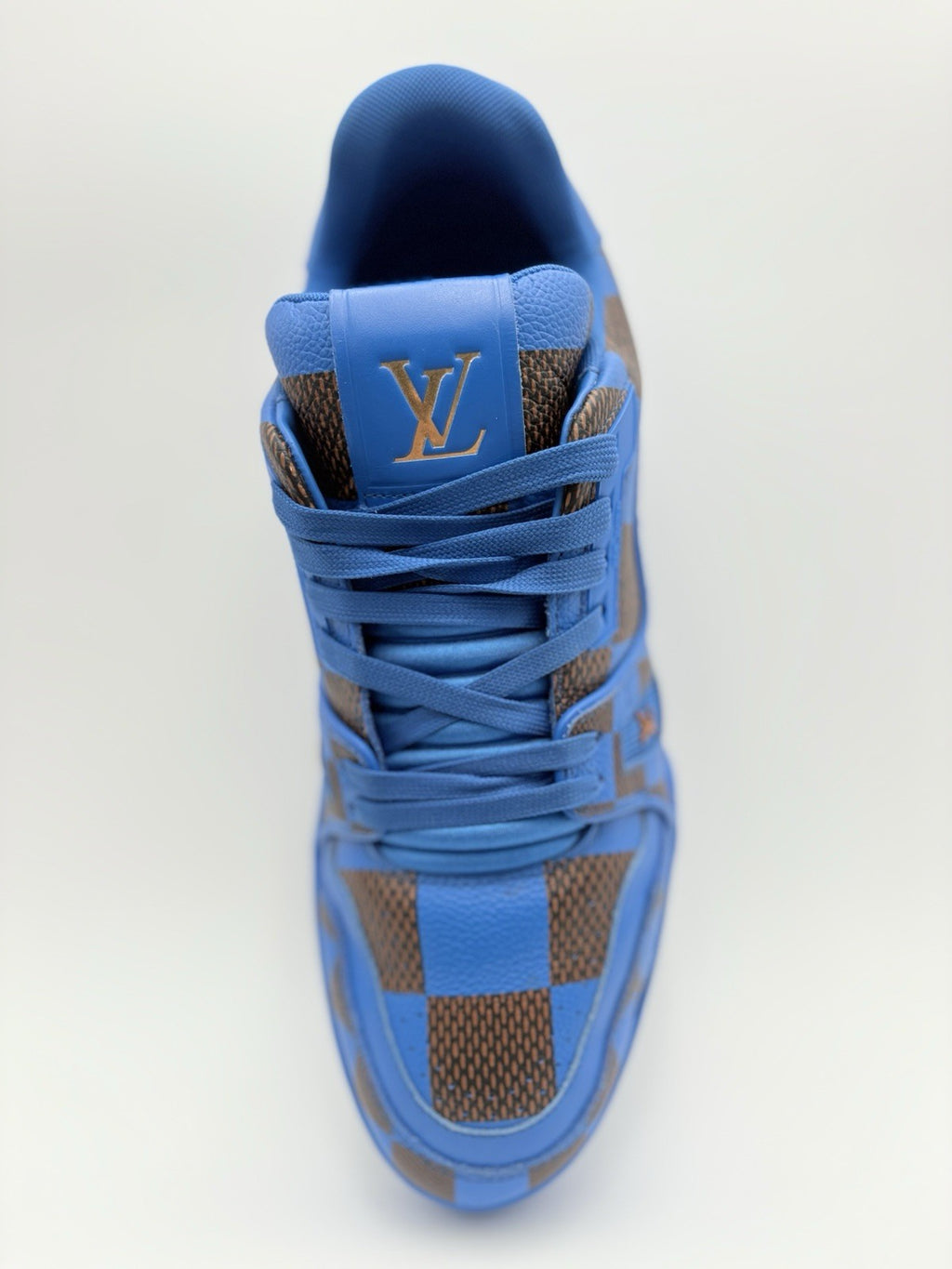 Size 7.5 LV (8.5-9 US) Louis Vuitton Trainer ' Blue Brown Checkered ' | GREAT!