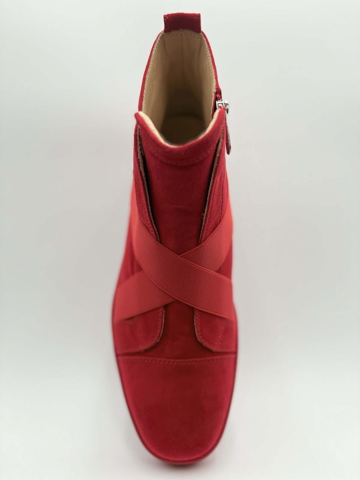 Size 45.5 (12.5 US) - Christian Louboutin Suede Cross Strap ' Red ' | BRAND NEW!