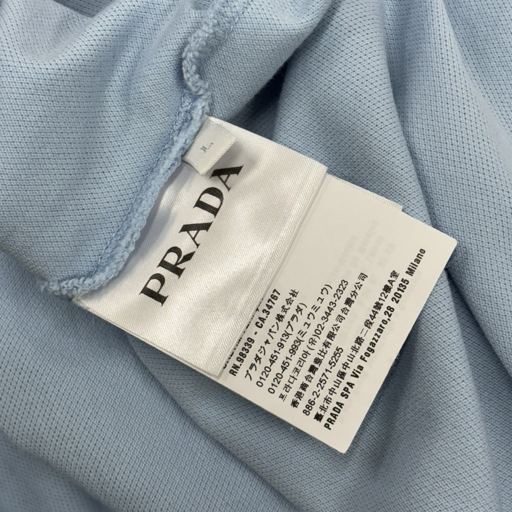 Size L - Prada Polo Shirt ' Light Blue ' | GREAT CONDITION!