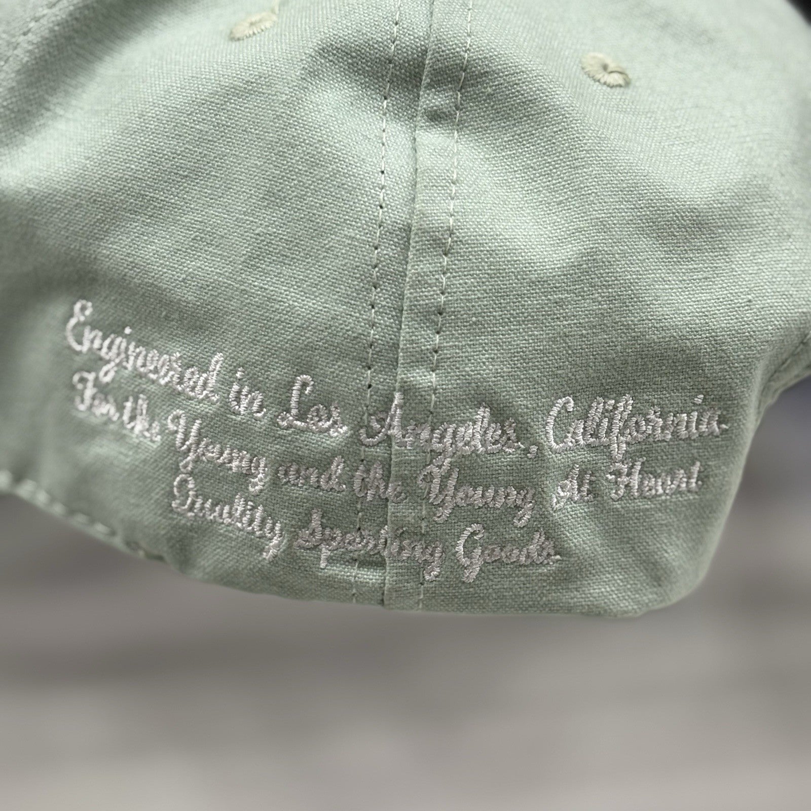 Amiri Chenille MA Patch Canvas Hat ' Frosty Green ' | SUPER CLEAN!