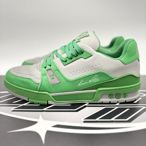 Size 10 LV (11-11.5 US) - Louis Vuitton Trainer ' Green Grey' | GOOD CONDITION!