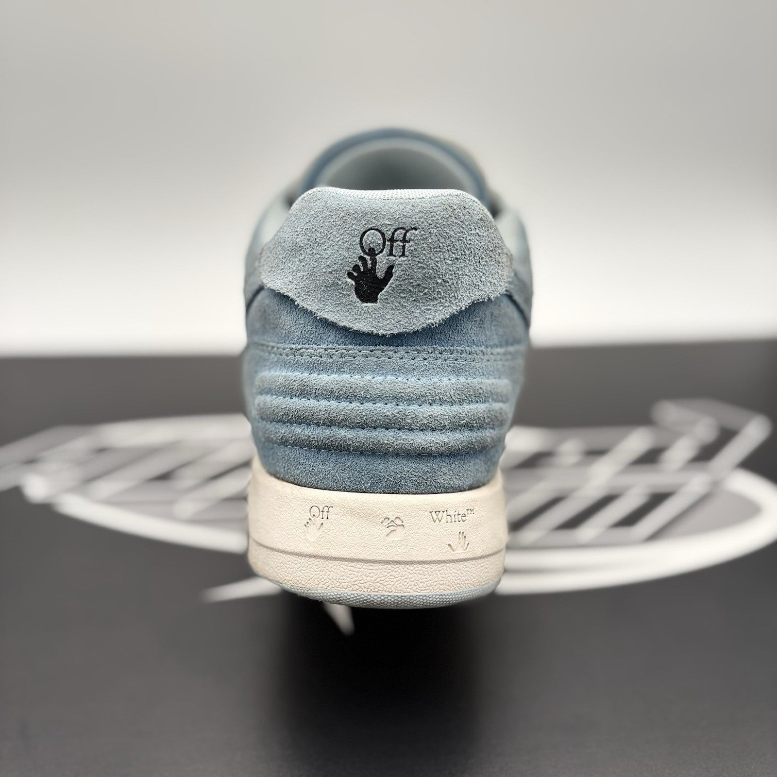 Size 45 EU (12 US) - Off-White Out of Office Suede ' Light Blue, White ‘