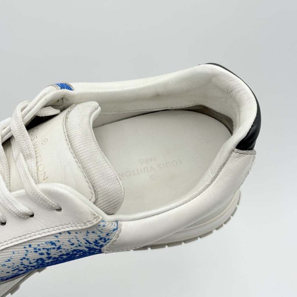 Size 9 LV (10-10.5 US) Louis Vuitton Run Away Low ' White Blue ' | GOOD COND!