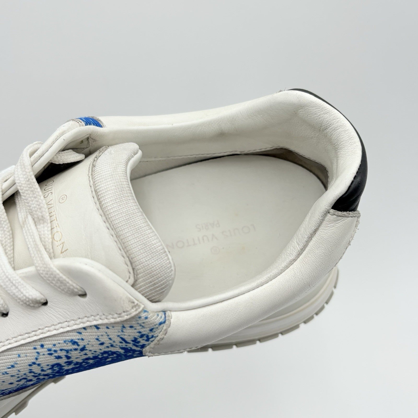 Size 9 LV (10-10.5 US) Louis Vuitton Run Away Low ' White Blue ' | GOOD COND!