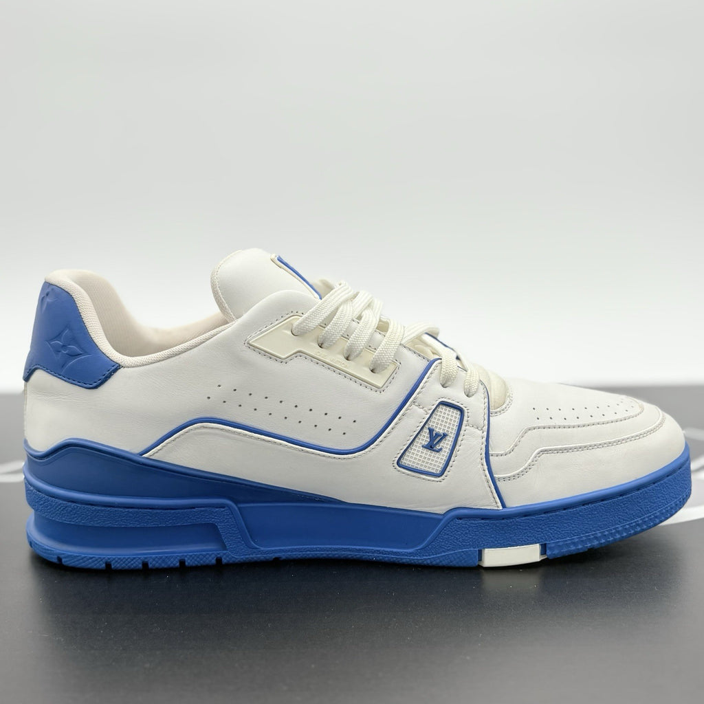 Size 10 LV (11-11.5 US) Louis Vuitton Trainer ' White Blue ' | SUPER CLEAN!