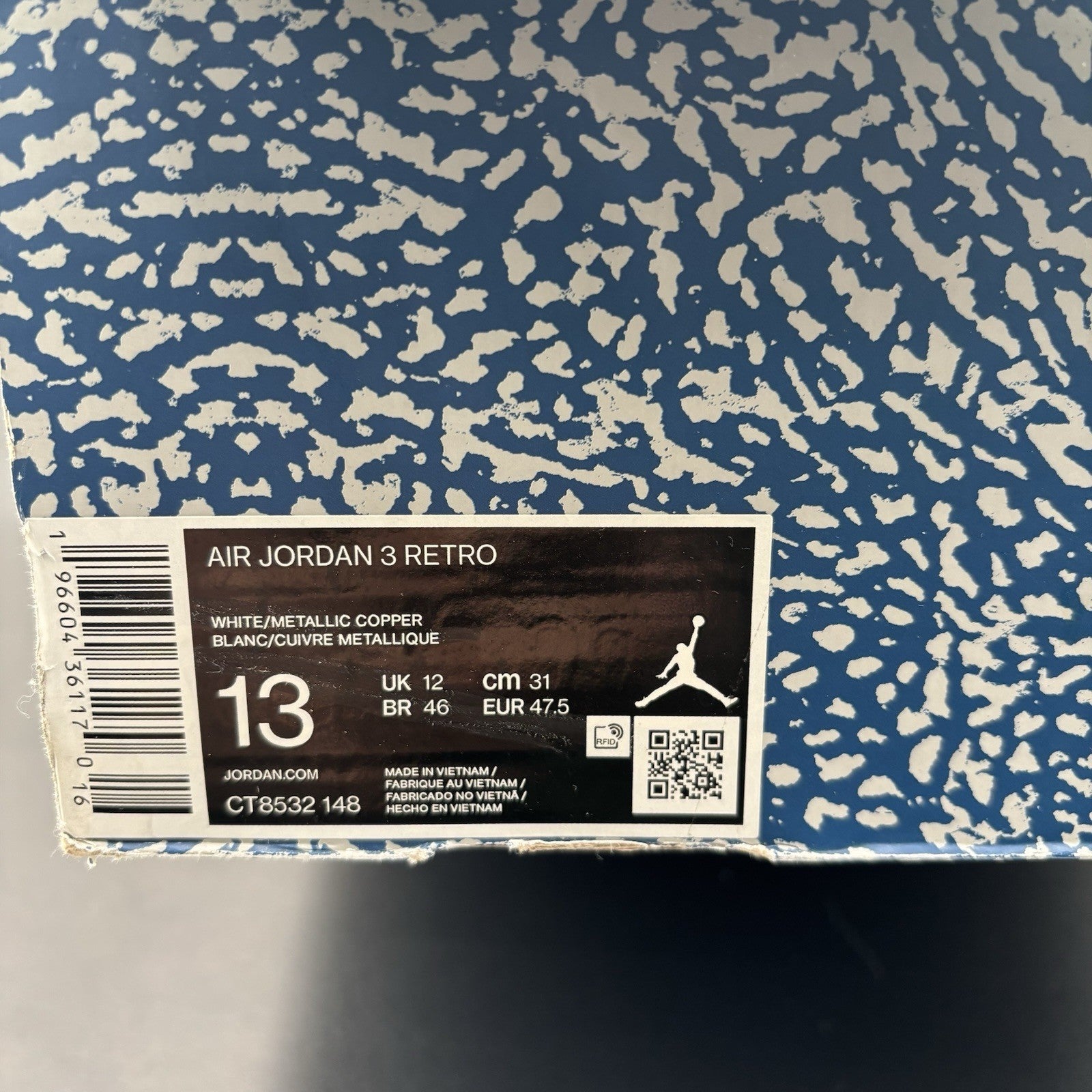 Size 13 - Jordan 3 Retro Mid Washington Wizards