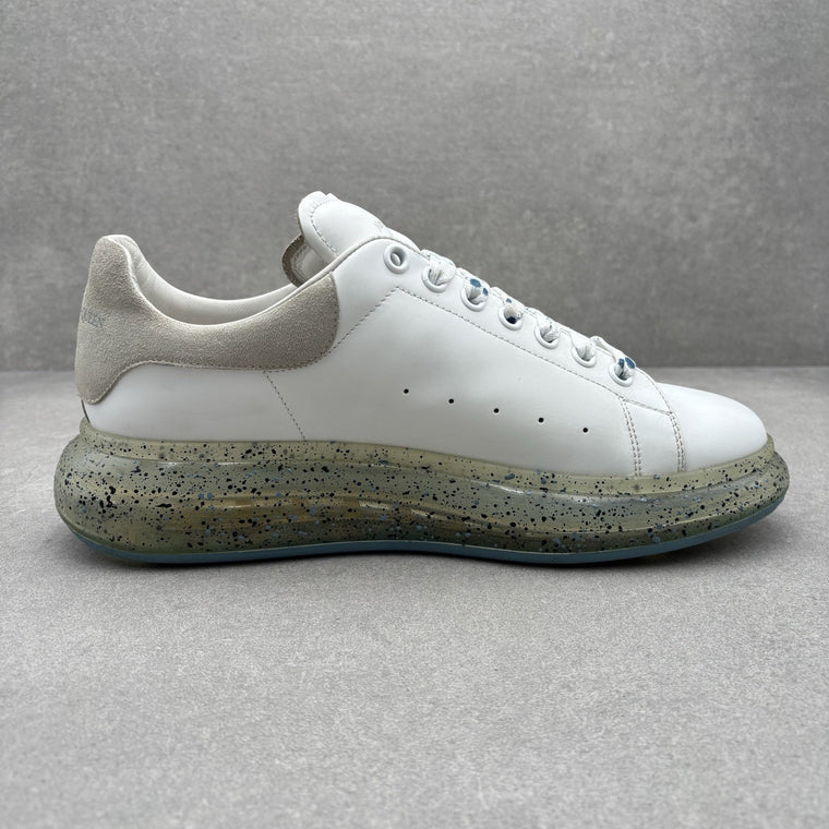 Size 44 (11 US) Alexander McQueen Clear Sole ' Splatter Blue ' | GREAT CONDITION — photo 10