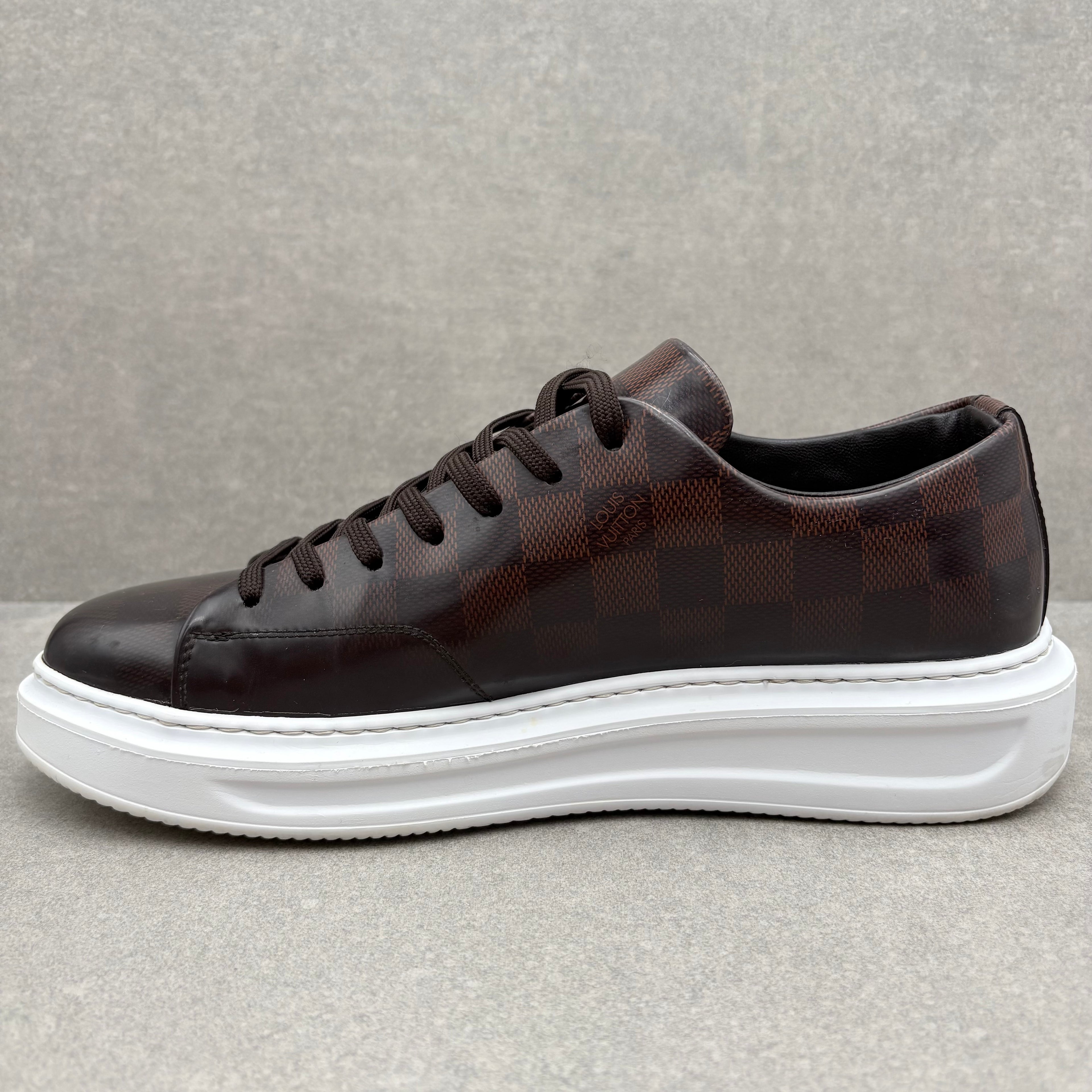 Louis Vuitton Beverly Hills Leather Sneaker ' Brown ' | Size 7.5 LV (8.5-9 US)