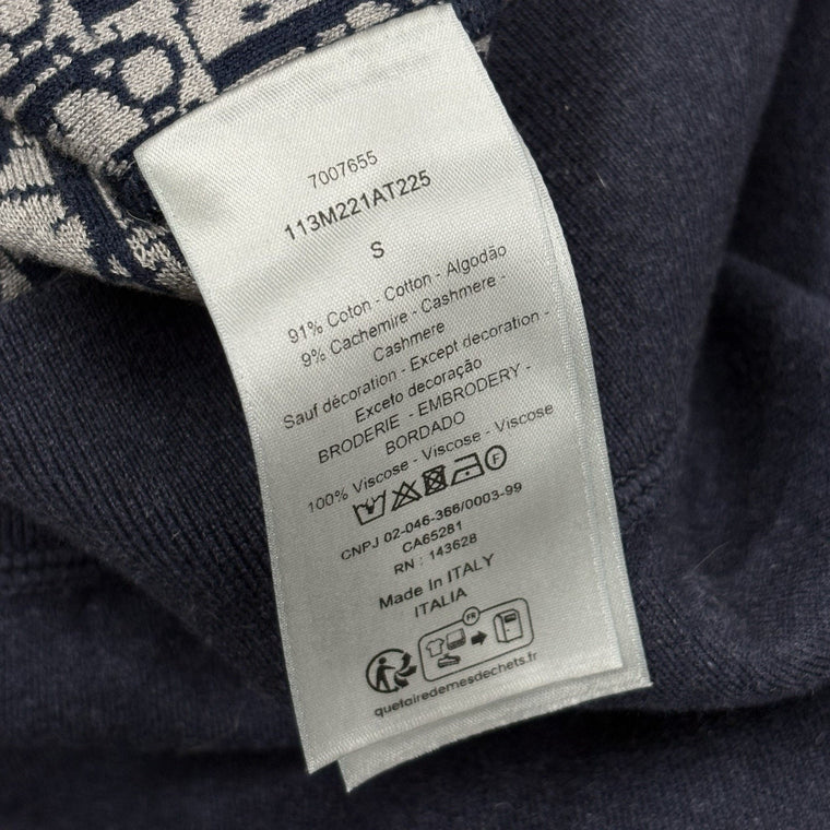 Cashmere Oblique Lining Hoodie Navy — photo 11