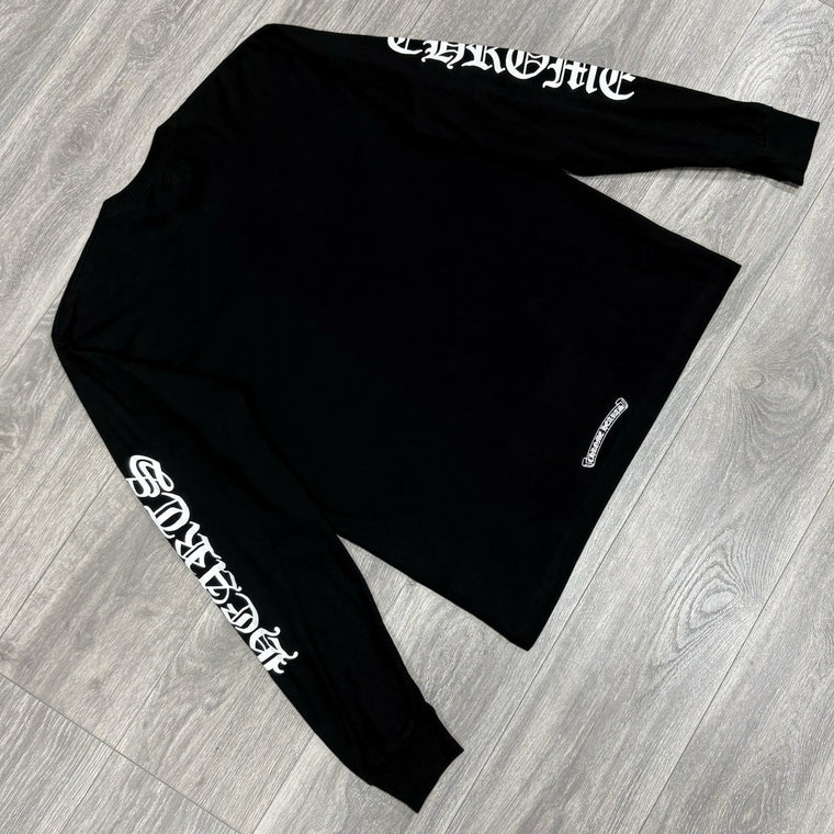 Neck & Vertical Logo Long Sleeve Black — photo 8
