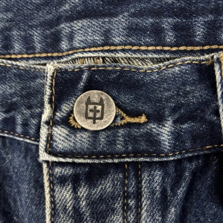 Denim Baggy Jeans With Zippers — photo 4