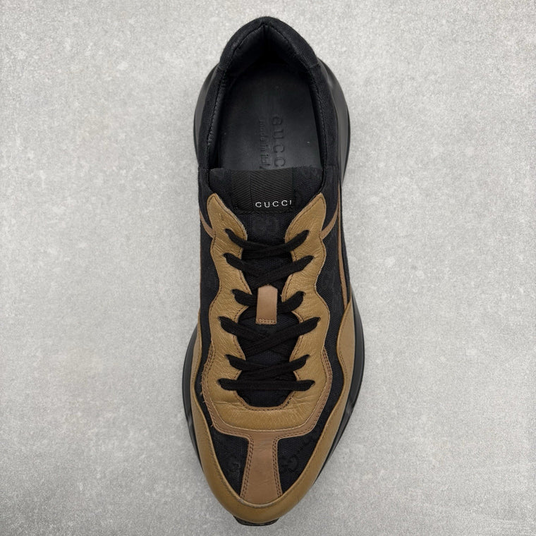 Rhyton Maxi GG Supreme Black Khaki Beige — photo 10