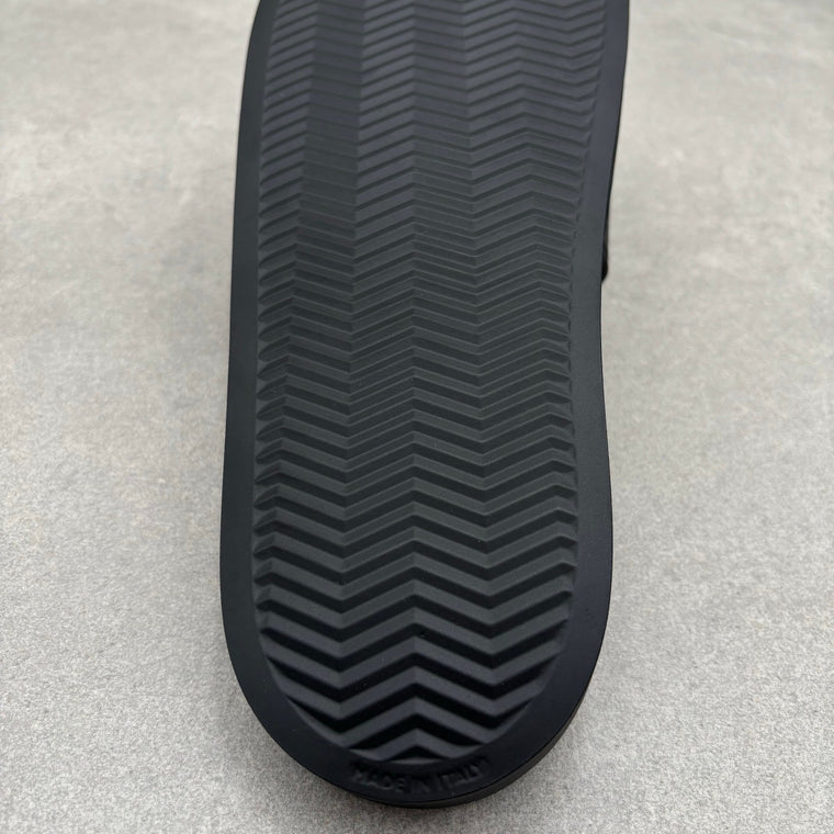 MCM Monogram Print Rubber Slides Black Splash Green — photo 9