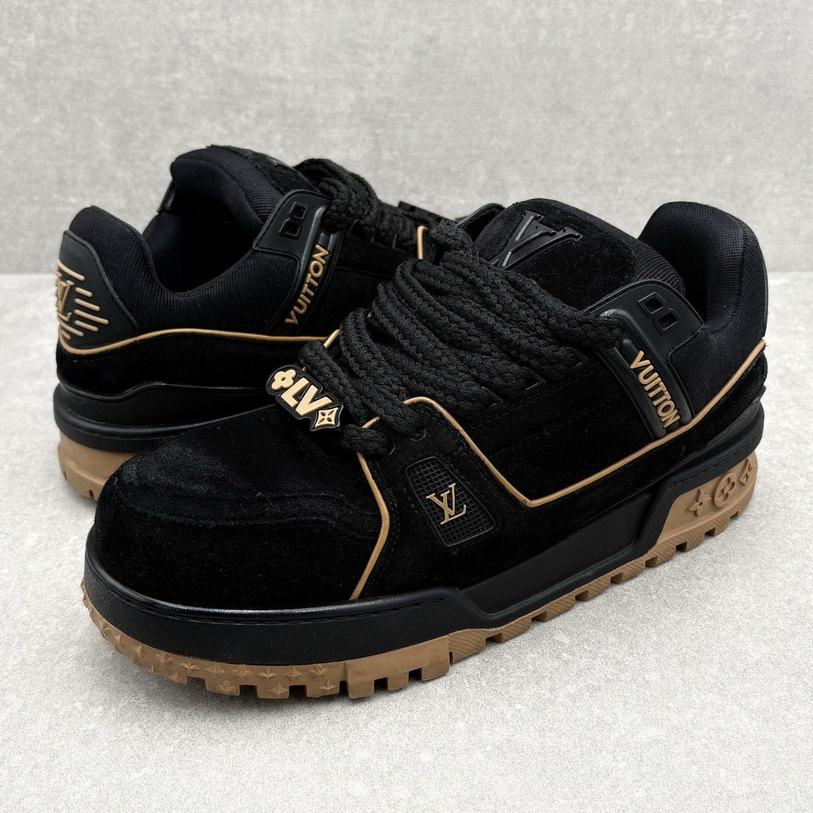 Louis Vuitton Suede Maxi ' Black Brown ' | Size 8.5 LV (9.5-10 US)