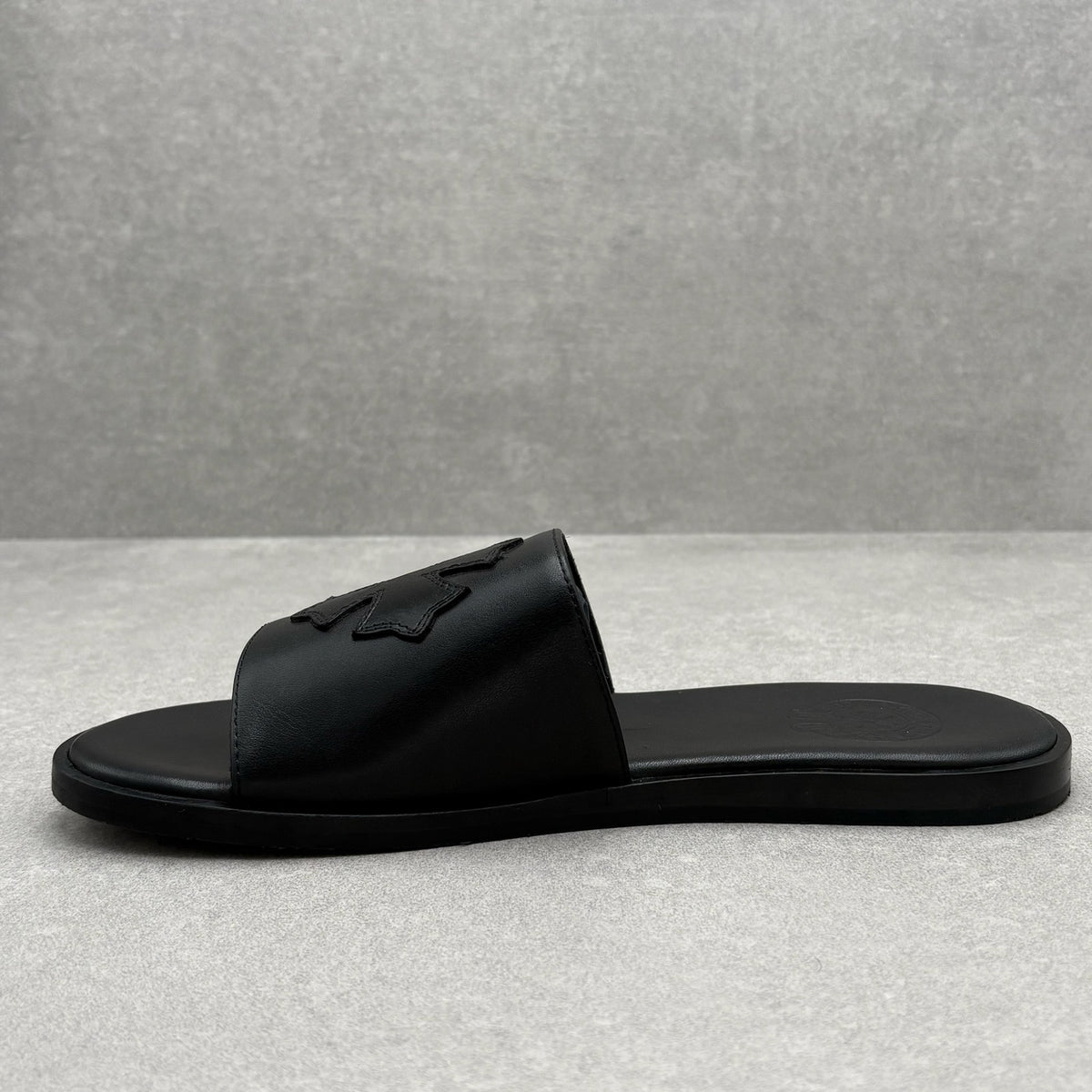 Leather Slides Black — photo 4