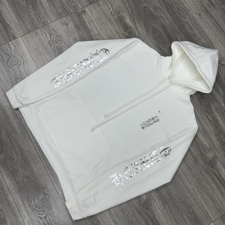 Vertical Logo Foil Hoodie White — photo 2