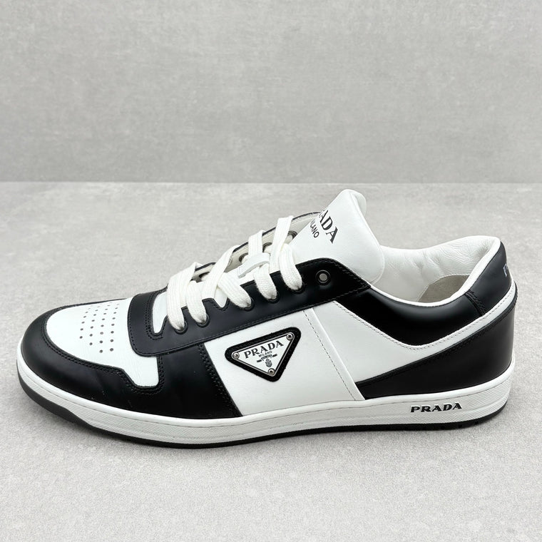 Downtown Low Leather Sneaker Black White — photo 7