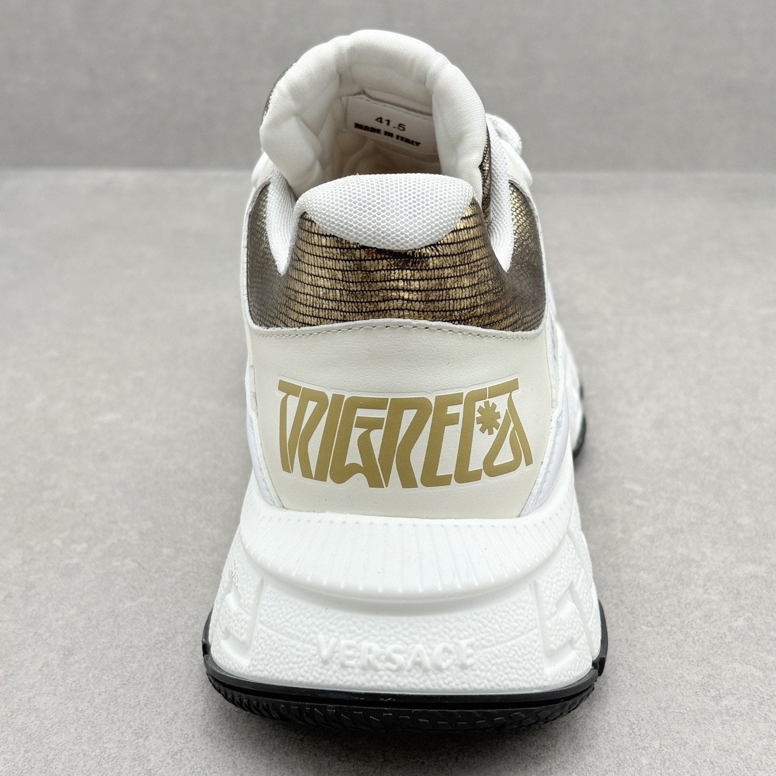 Versace Trigreca Sneakers ' White Gold ' | Size 41.5 (8.5 US)