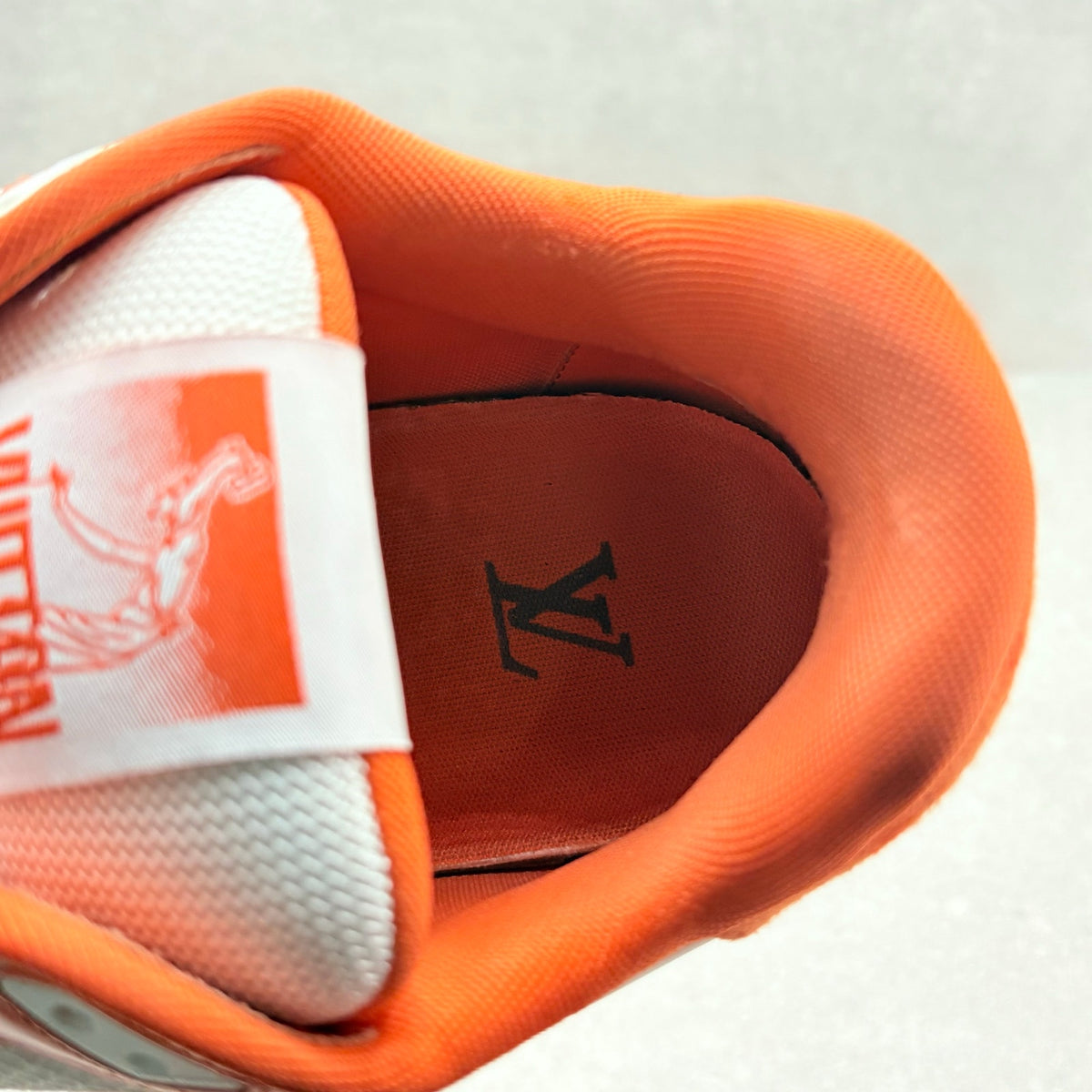 Denim Strap Trainer Orange White — photo 6